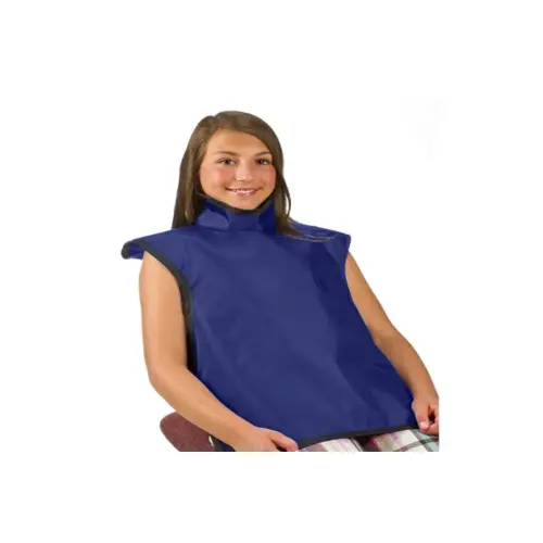 [75053-20] Flow Child Bib Apron w/Collar, Lead, Royal Blue