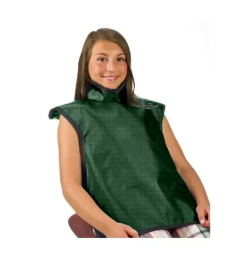 [75053-38] Flow Child Bib Apron w/Collar, Lead, Shimmering Green