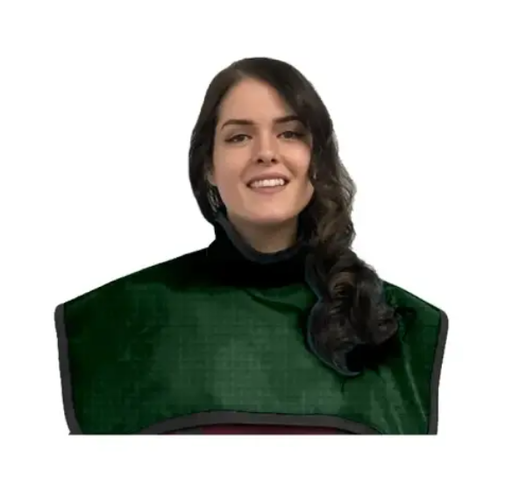 [75090-38] Flow CBCT Pano Cape w/Collar, Lead, Shimmering Green