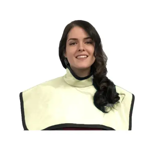 [75090-43] Flow CBCT Pano Cape w/Collar, Lead, Antimicrobial Beige
