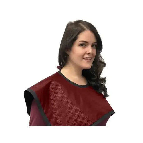 [75091-18] Flow CBCT Pano Cape w/o Collar, Lead, Burgundy