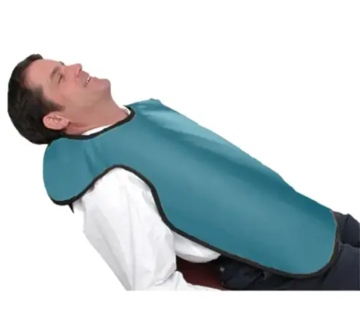 [75050NL-14] Flow Adult Bib Apron w/o Collar, Lead Free, Teal