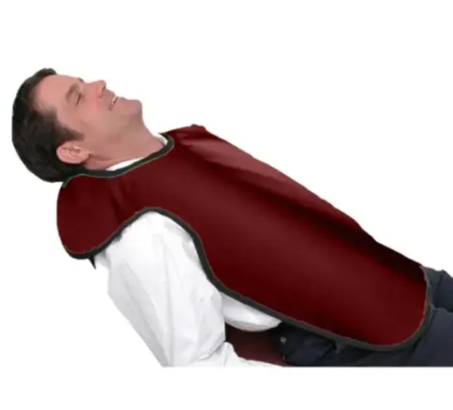 [75050NL-18] Flow Adult Bib Apron w/o Collar, Lead Free, Burgundy