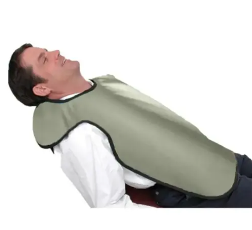 [75050NL-19] Flow Adult Bib Apron w/o Collar, Lead Free, Grey
