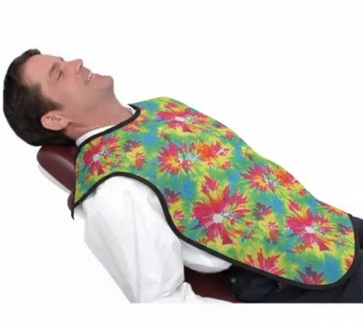 [75050NL-30] Flow Adult Bib Apron w/o Collar, Lead Free, Tye Dye