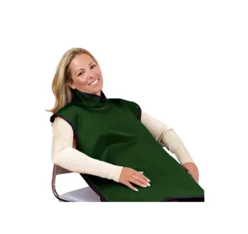 [75051NL-36] Flow Adult Bib Apron w/Collar, Lead Free, Hunter Green
