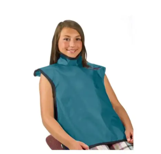 [75053NL-14] Flow Child Bib Apron w/Collar, Lead Free, Teal