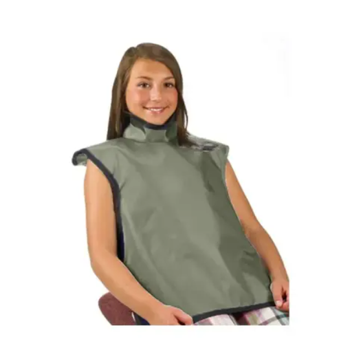 [75053NL-19] Flow Child Bib Apron w/Collar, Lead Free, Grey