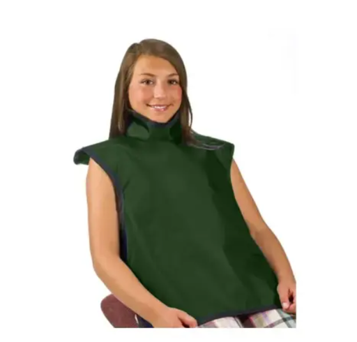 [75053NL-36] Flow Child Bib Apron w/Collar, Lead Free, Hunter Green