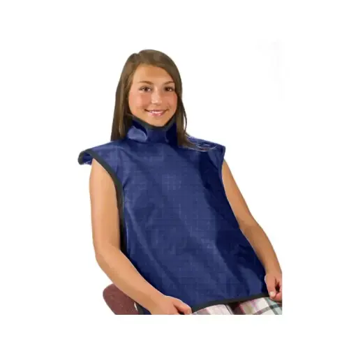 [75053NL-39] Flow Child Bib Apron w/Collar, Lead Free, Electric Blue