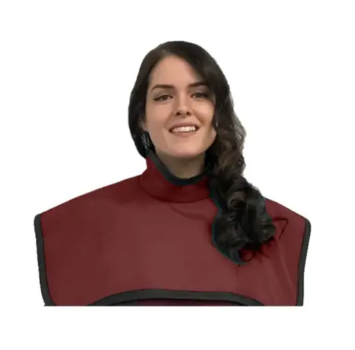 [75090NL-18] Flow CBCT Pano Cape w/Collar, Lead Free, Burgundy