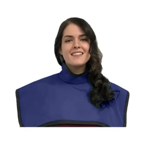 [75090NL-20] Flow CBCT Pano Cape w/Collar, Lead Free, Royal Blue