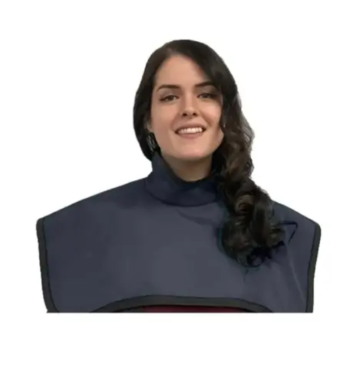 [75090NL-22] Flow CBCT Pano Cape w/Collar, Lead Free, Navy Blue