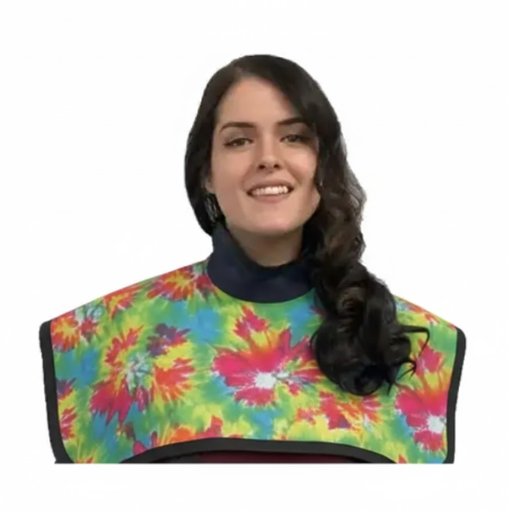 [75090NL-30] Flow CBCT Pano Cape w/Collar, Lead Free, Tye Dye