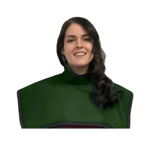 [75090NL-36] Flow CBCT Pano Cape w/Collar, Lead Free, Hunter Green