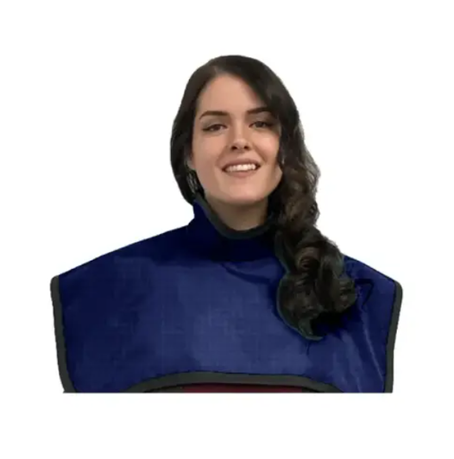 [75090NL-39] Flow CBCT Pano Cape w/Collar, Lead Free, Electric Blue