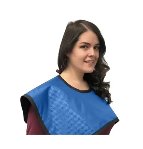 [75091NL-16] Flow CBCT Pano Cape w/o Collar, Lead Free, Medium Blue