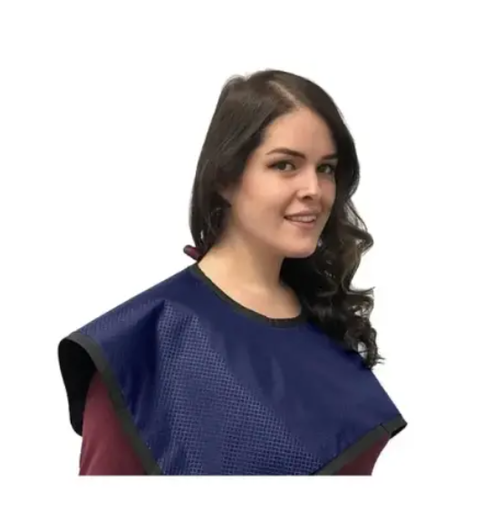 [75091NL-20] Flow CBCT Pano Cape w/o Collar, Lead Free, Royal Blue
