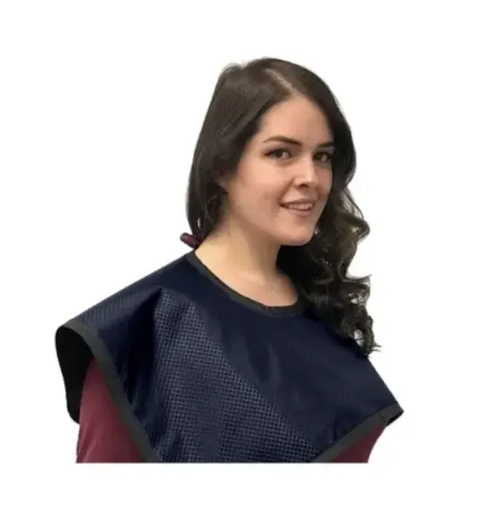 [75091NL-22] Flow CBCT Pano Cape w/o Collar, Lead Free, Navy Blue