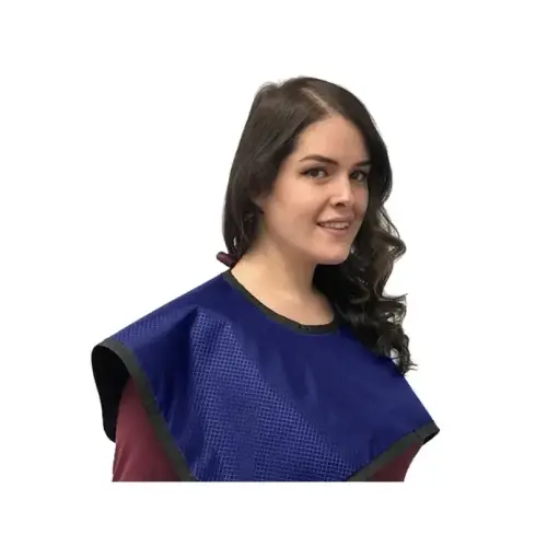 [75091NL-42] Flow CBCT Pano Cape w/o Collar, Lead Free, Antimicrobial Blue