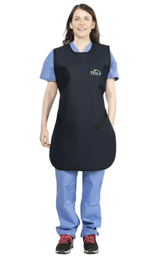 [65021NL-22] Flow Technician Apron, Med, Lead Free, Navy Blue