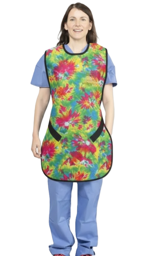 [65021NL-30] Flow Technician Apron, Med, Lead Free, Tye Dye