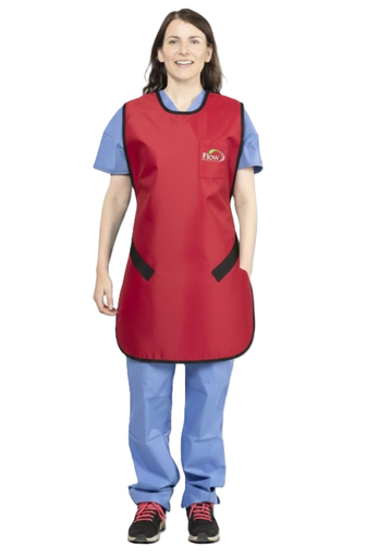 [65025NL-35] Flow Technician Apron, Sm, Lead Free, Red