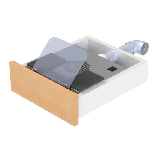 [96053] DownDraft Drawer w/ switch (3½”H x 11¼”W x 10”D)