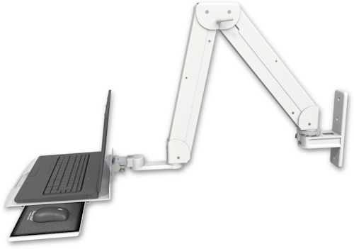 [EL5220-LUS-WT] AccessMount™ Elite 5220 double arm mount Laptop tray with slider wall mount