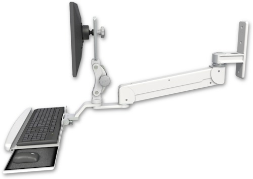 [ELP5120-WT-KUB] AccessMount™ Elite 5120 Paralink single arm LCD wall mount with a wrist-rest keyboard tray