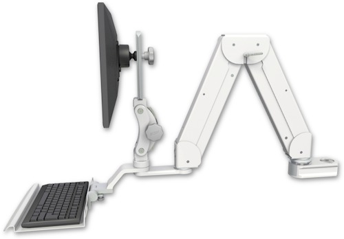 [ELP5216-PT2-KU12] AccessMount™ Elite 5216 short Paralink double arm LCD mount for a 2" pole with a 12" keyboard tray