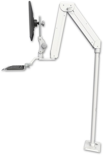 [ELP5220-F8X48-KU12] AccessMount™ Elite 5220 Paralink double arm LCD with a 48" floor pedestal and a 12" keyboard tray