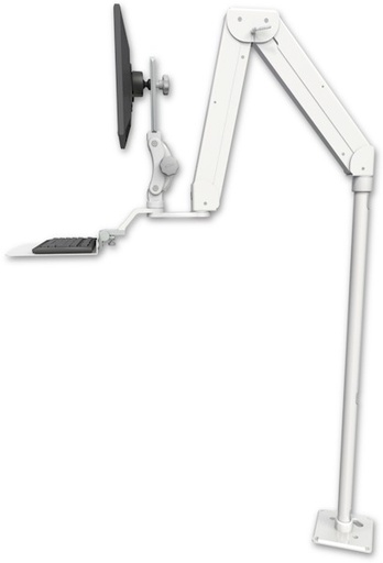 [ELP5220-F8X48-KU12F] AccessMount™ Elite 5220 Paralink double arm LCD with a 48" floor pedestal and a 12" flat keyboard tray