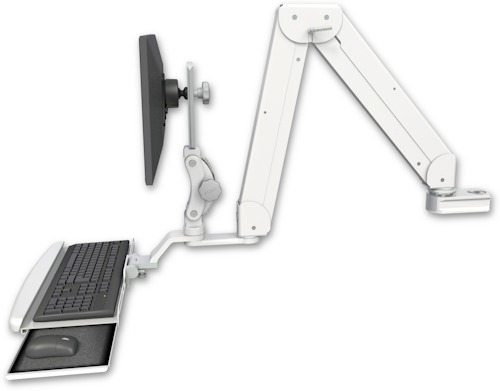 [ELP5220-PT2-KUB] AccessMount™ Elite 5220 Paralink double arm LCD mount for a 2" pole with a wrist-rest keyboard tray