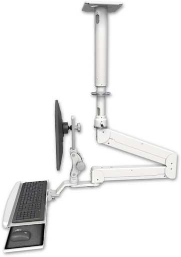 [ELP6220-XT12-KUB] AccessMount™ Elite 6220 double arm LCD drop-ceiling mount with 12" adjustment and a wrist-rest keyboard tray