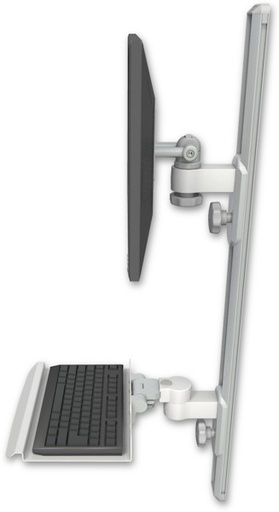 [EV65-T36D-KU12] AccessMount™ ErgoVision 65 LCD mount on a 36" wall track with separate arms and a 12" keyboard tray