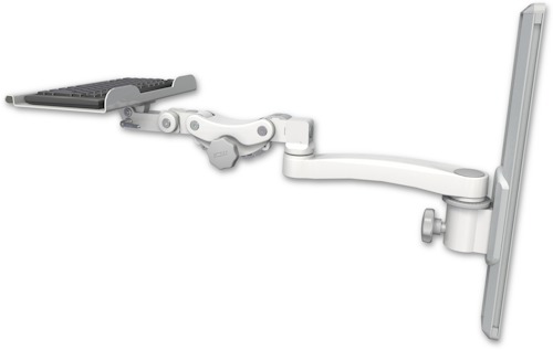 [KP12-T19-A1] AccessMount™ 12" paralink keyboard tray mount on a 19" wall track slider and an 11" arm