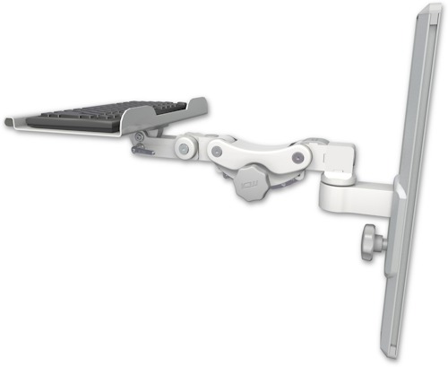 [KP12-T19] AccessMount™ 12" paralink keyboard tray mount on a 19" wall track slider