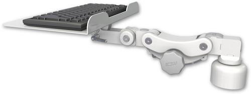 [KP12F-D1] AccessMount™ 12" flat paralink keyboard tray desk mount and a 1" riser