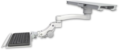 [KP12I-PS28-D0-A1] AccessMount™ 12" paralink keyboard tray mount on a ProSlide 28" track slider and an 11" arm