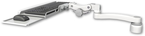 [KPB-D1-A1] AccessMount™ Paralink keyboard tray w/ wrist rest bend desk mount, a 1" riser, and an 11" arm