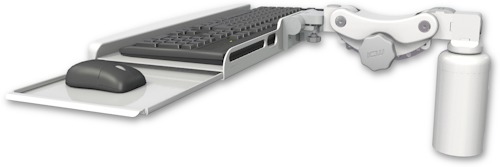 [KPB-D5] AccessMount™ Paralink keyboard tray w/ wrist rest bend desk mount and a 5" riser