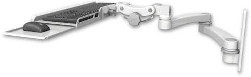 [KPB-W3-A2] AccessMount™ Paralink keyboard tray w/ wrist rest bend wall mount and a 20" double-arm