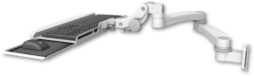 [KPB-W5-A2] AccessMount™ Paralink keyboard tray w/ wrist rest bend 3.5" wall mount and a 20" double-arm