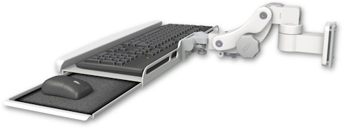 [KPB-W5] AccessMount™ Paralink keyboard tray w/ wrist rest bend 3.5" wall mount