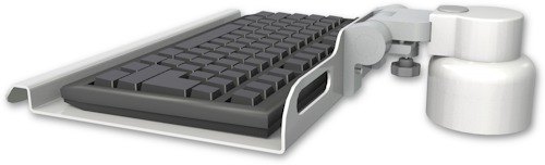 [KU12-D1] AccessMount™ 12" keyboard tray desk mount and a 1" riser