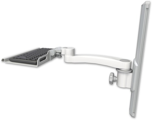 [KU12-T19-A1] AccessMount™ 12" keyboard tray mount on a 19" wall track slider and an 11" arm
