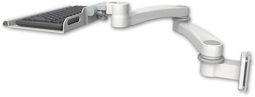 [KU12-W5-A2] AccessMount™ 12" keyboard tray 3.5" wall mount and a 20" double-arm