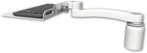 [KU12F-D3-A1] AccessMount™ 12" flat keyboard tray desk mount, a 3" riser, and an 11" arm