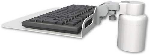 [KU12F-D3] AccessMount™ 12" flat keyboard tray desk mount and a 3" riser